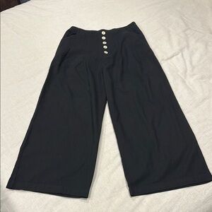 Francesca's Collections Black Cropped Pants
